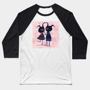 Lovely couple - black rabbit Baseball T-Shirt